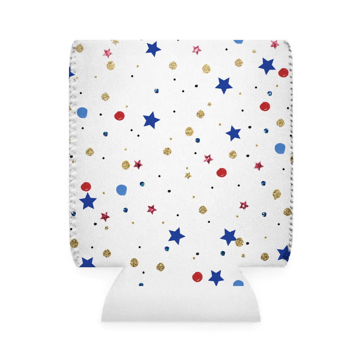 American Flag Themed Stars Can Cooler Sleeve