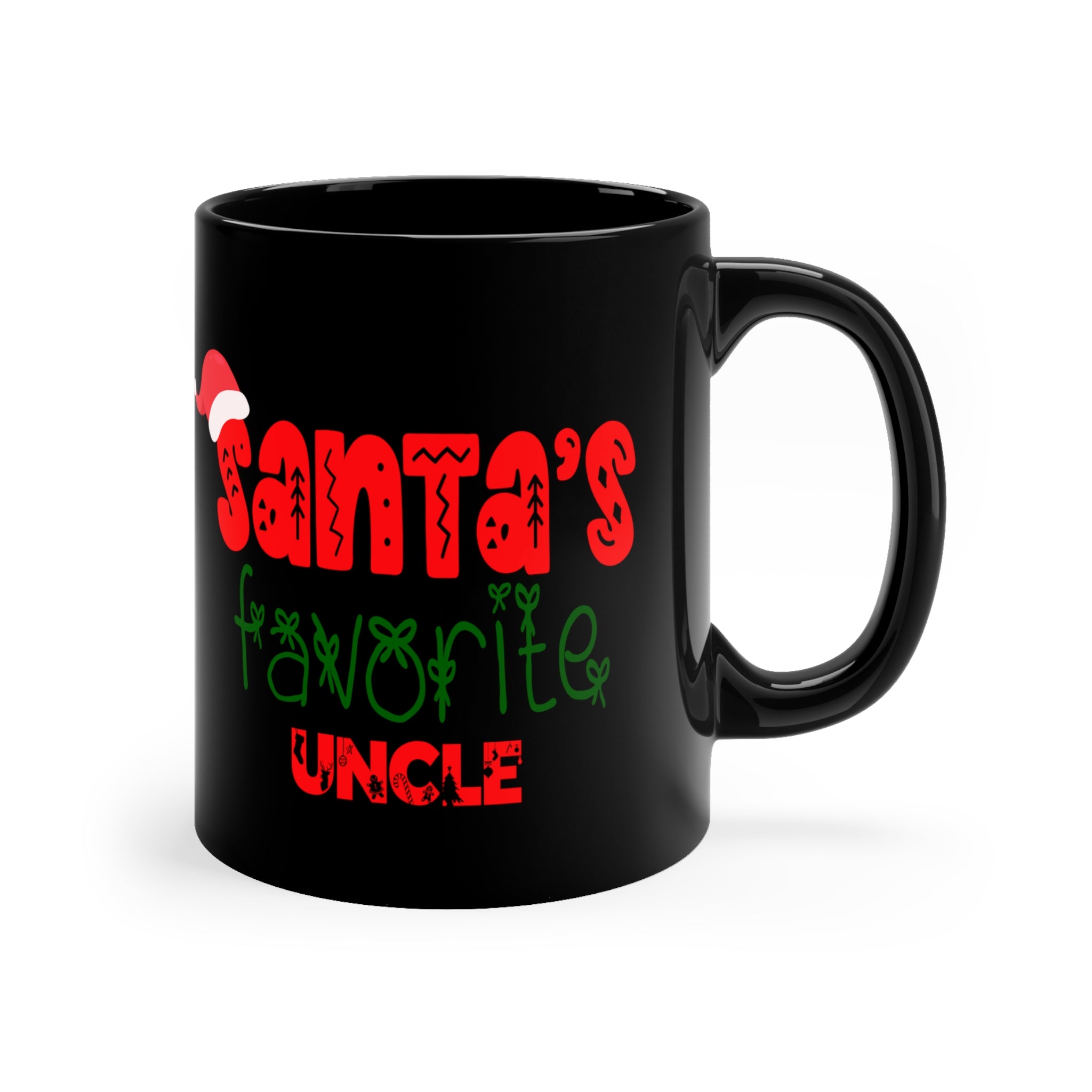 Santa's Favorite Uncle 11oz Black Mug