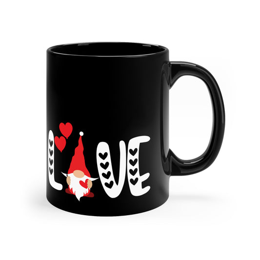 Love Gnome 11oz Black Mug