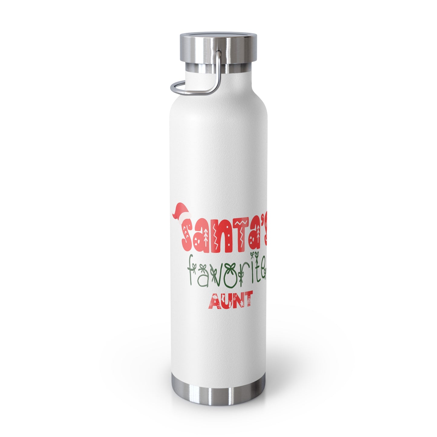 Santa's Favorite Aunt Copper Vacuum Insulated Bottle, 22oz