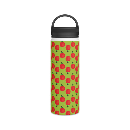 Back To School Apples Stainless Steel Water Bottle, Handle Lid