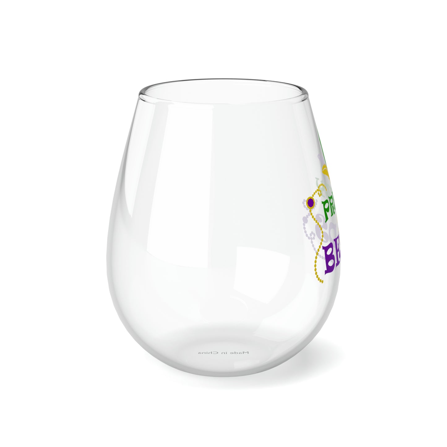 Pretty In Beads Stemless Wine Glass, 11.75oz