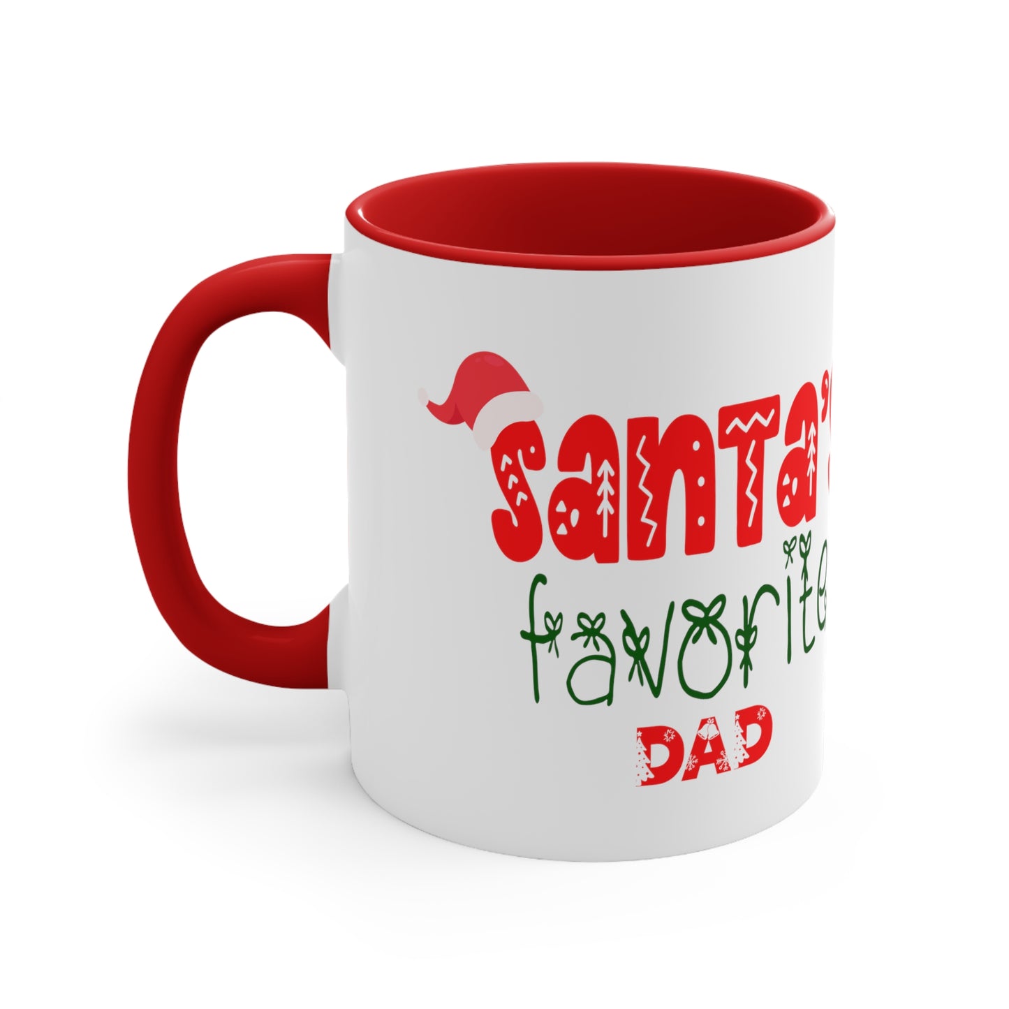 Santa's Favorite Dad Accent Coffee Mug, 11oz