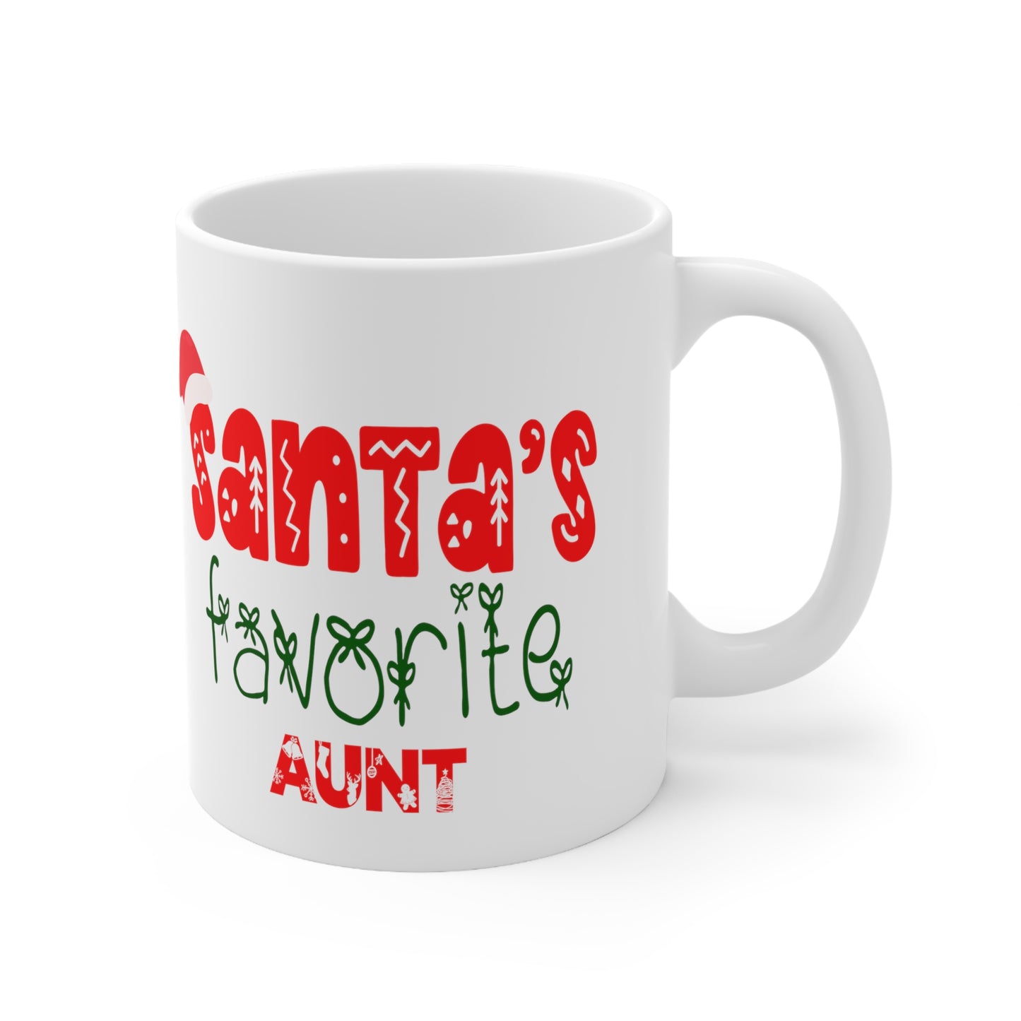 Santa's Favorite Aunt Ceramic Mug 11oz