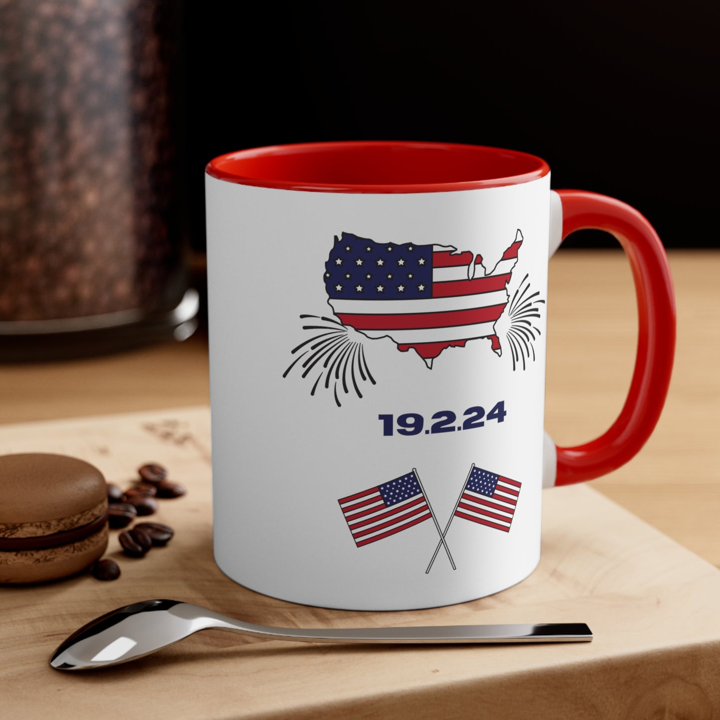 Happy President's Day 2024 Accent Coffee Mug, 11oz