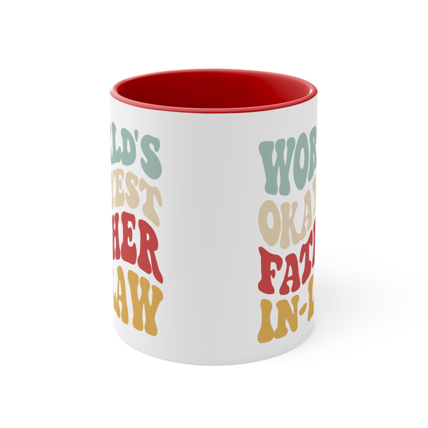 World's Okayest Father-In-Law Accent Coffee Mug, 11oz