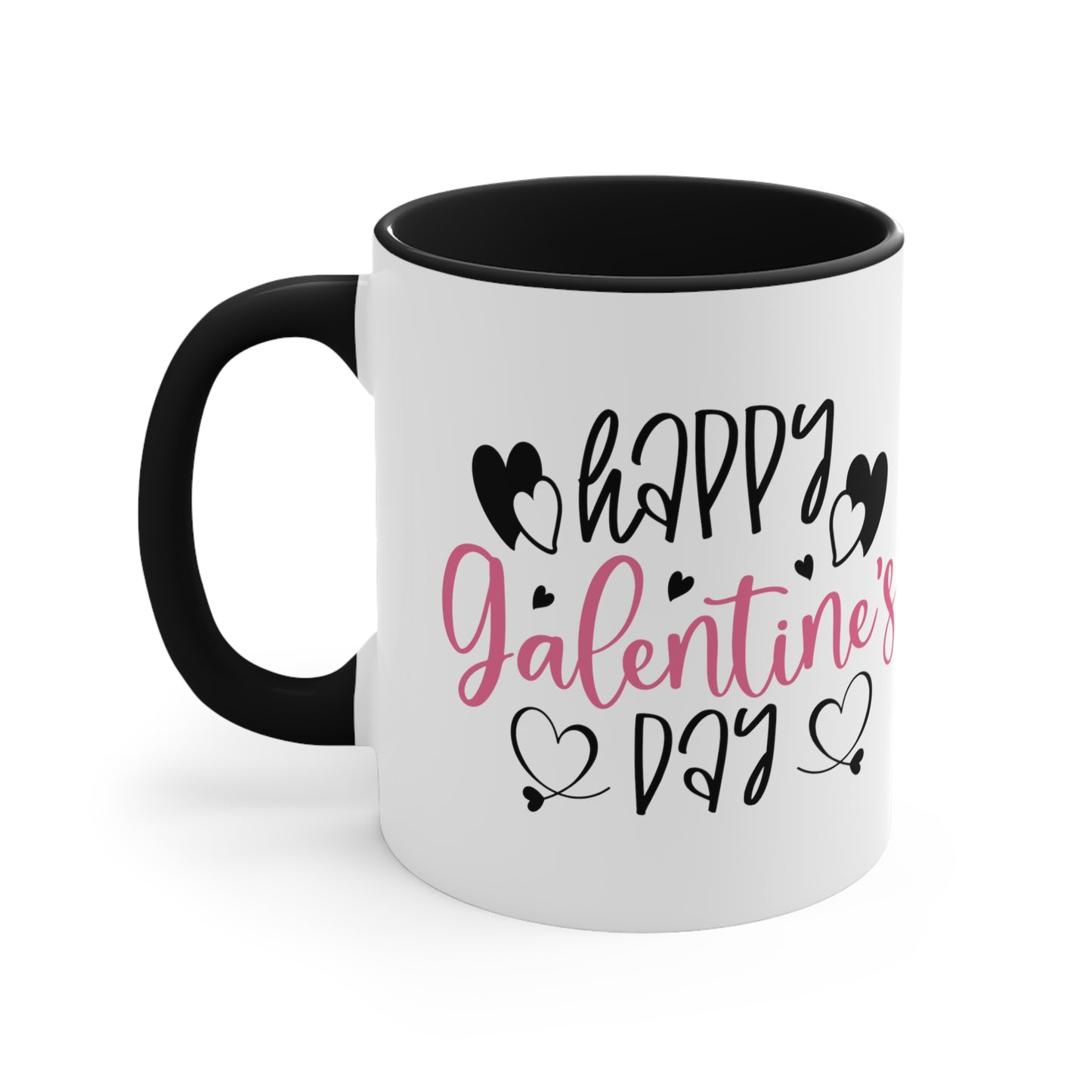 Happy Galentine's Day Black Mug