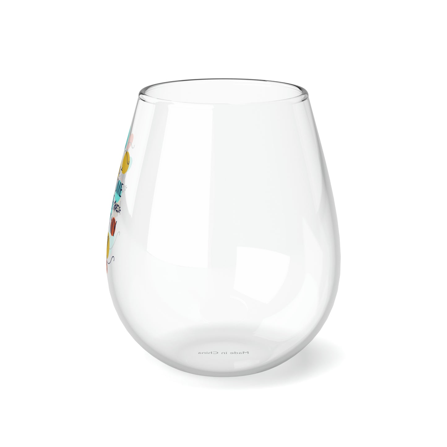 I Just Want Some Wine & Pet My Dog Stemless Wine Glass, 11.75oz