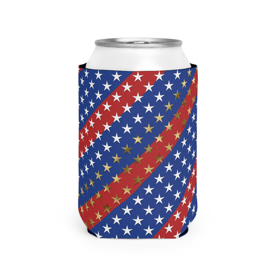 American Flag Themed Stars & Stripes Can Cooler Sleeve