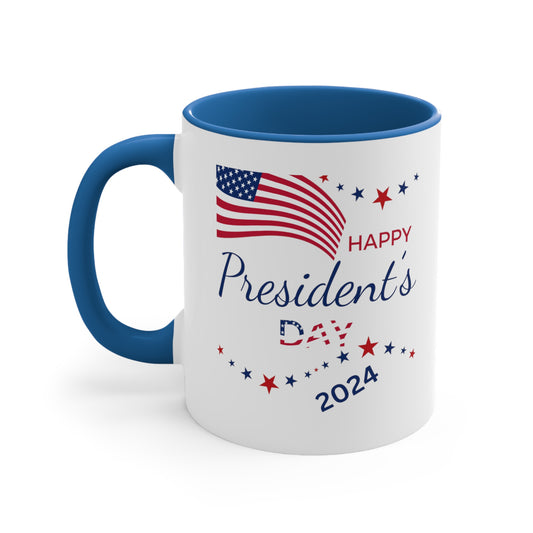 Happy President's Day 2024 Accent Coffee Mug, 11oz