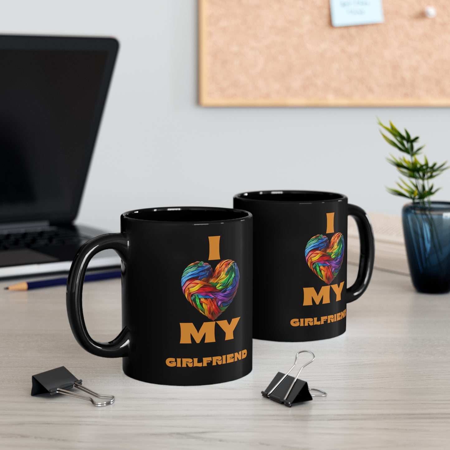 I Love My Girlfriend 11oz Black Mug