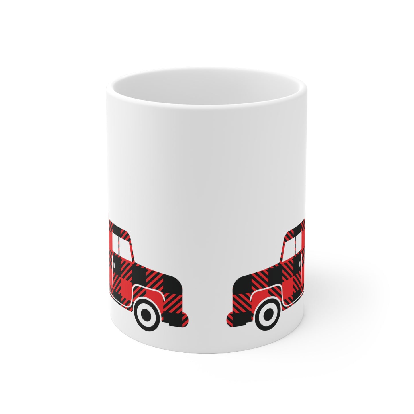 Valentine Truck with Hearts Ceramic Mug 11oz