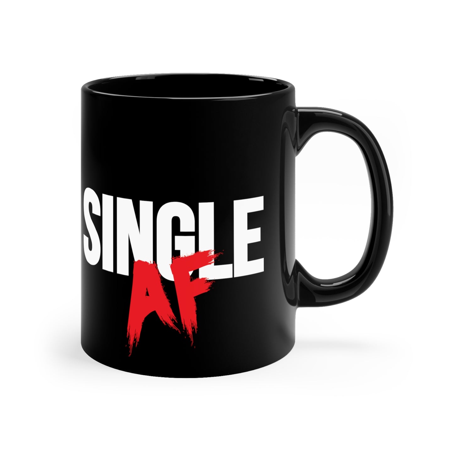 Single AF 11oz Black Mug