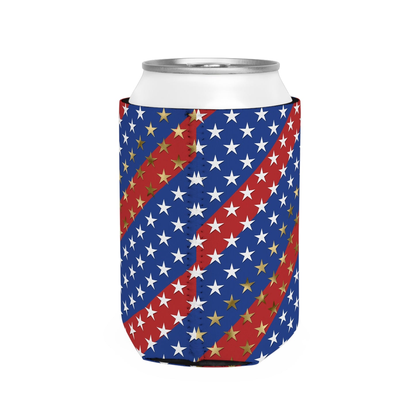 American Flag Themed Stars & Stripes Can Cooler Sleeve