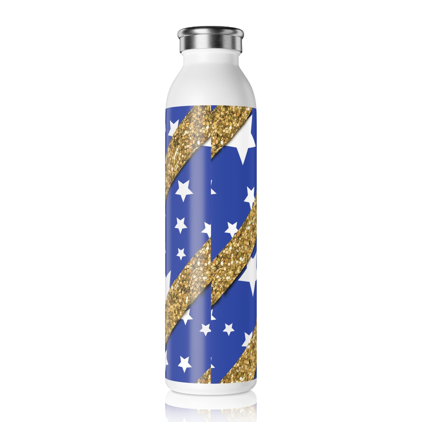 American Flag Themed Slim Water Bottle