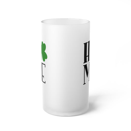 Home St Patrick's Day Frosted Glass Beer Mug