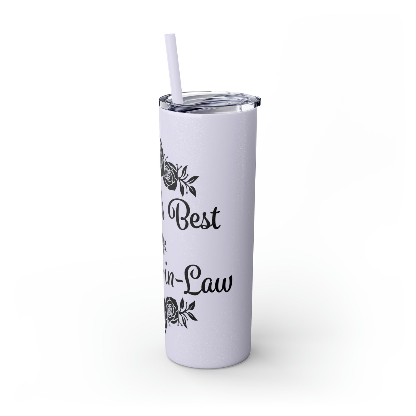 World's Best Mother-In-Law Skinny Tumbler with Straw, 20oz