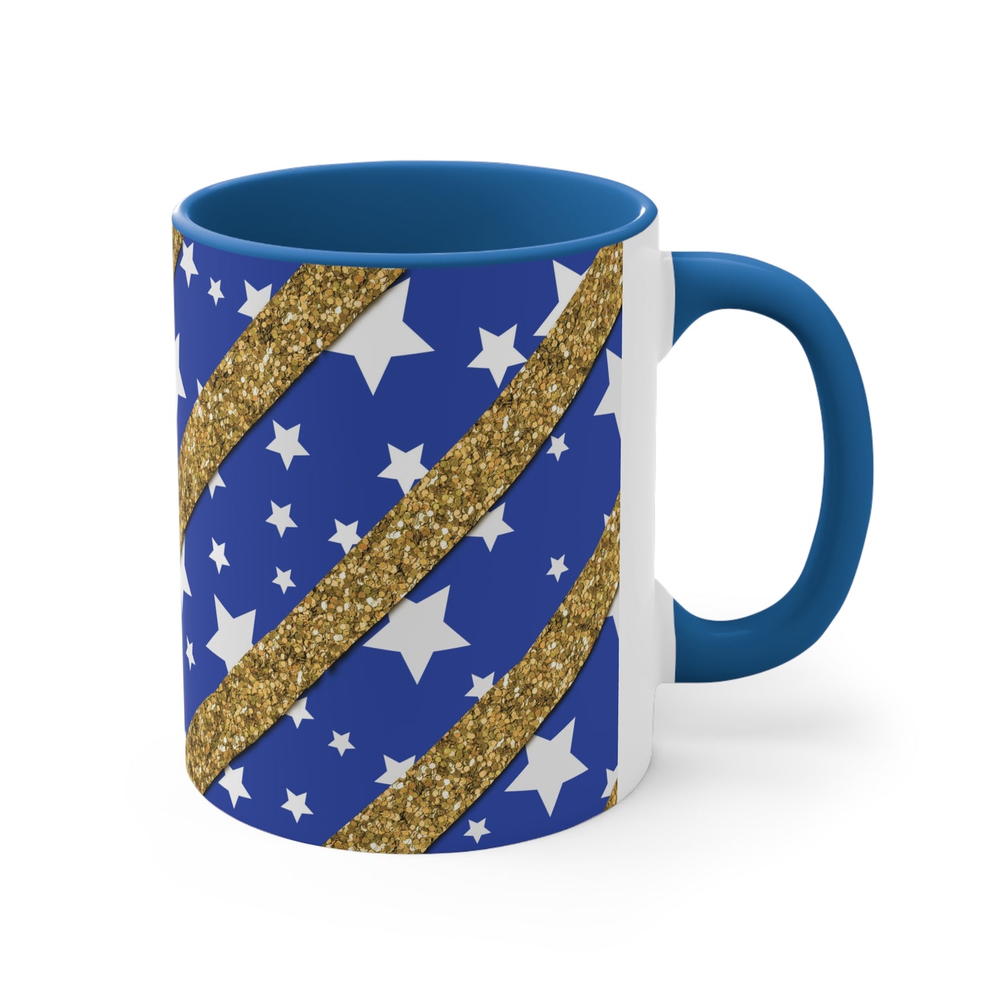American Flag Themed Accent Coffee Mug, 11oz