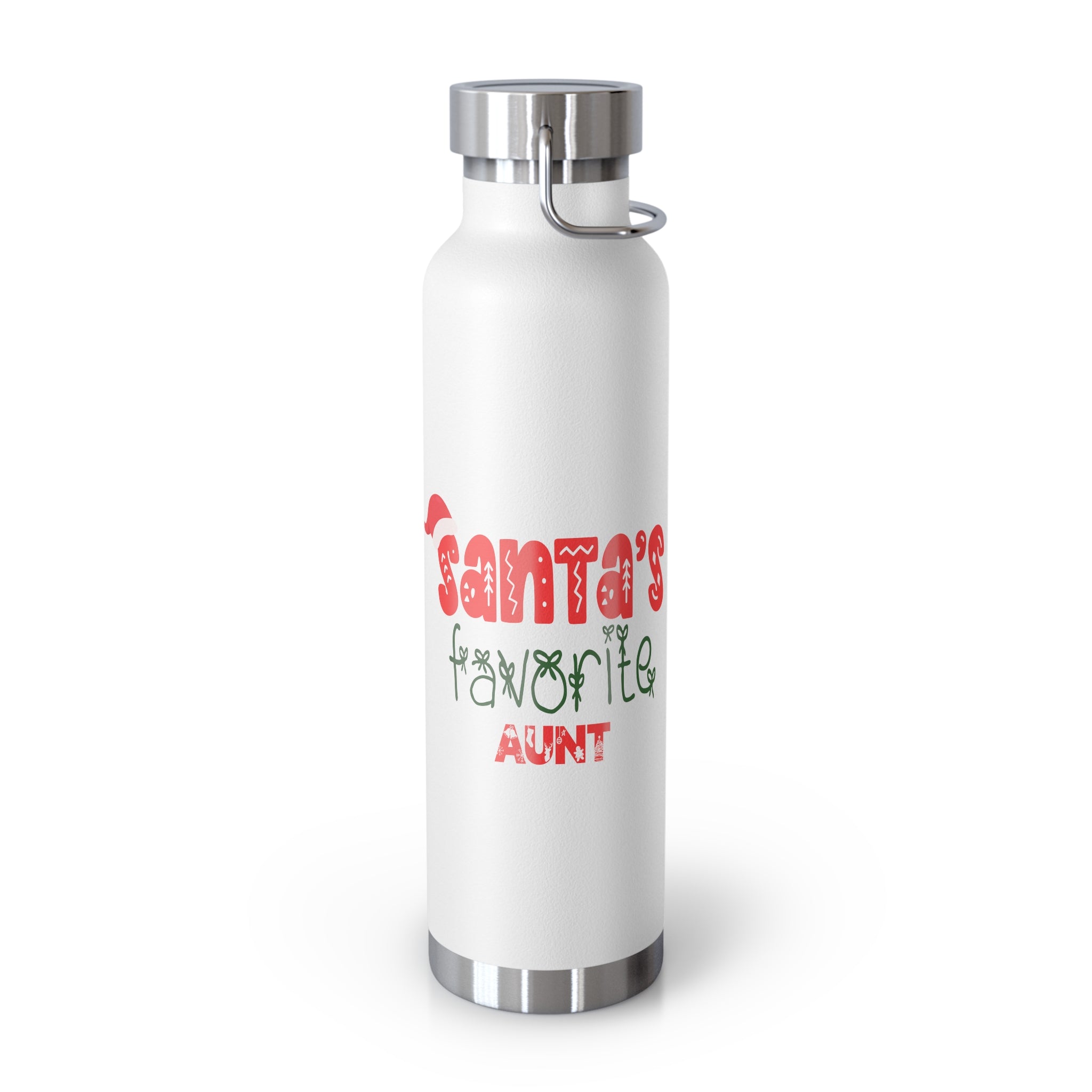 Santa's Favorite Aunt Copper Vacuum Insulated Bottle, 22oz