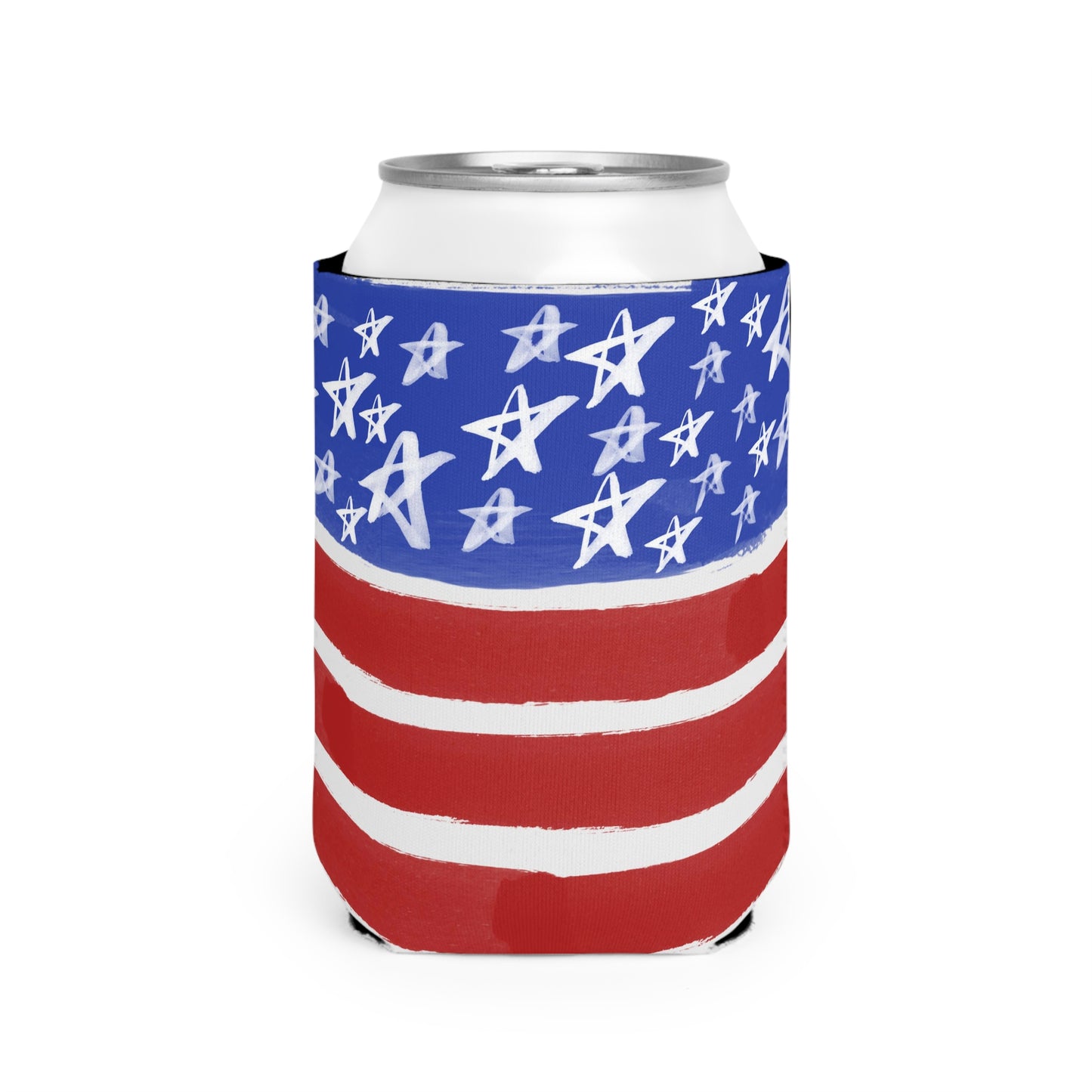 American Flag Themed Can Cooler Sleeve