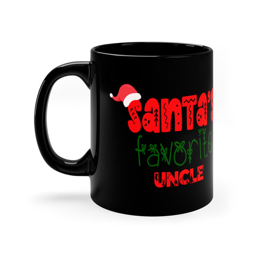 Santa's Favorite Uncle 11oz Black Mug
