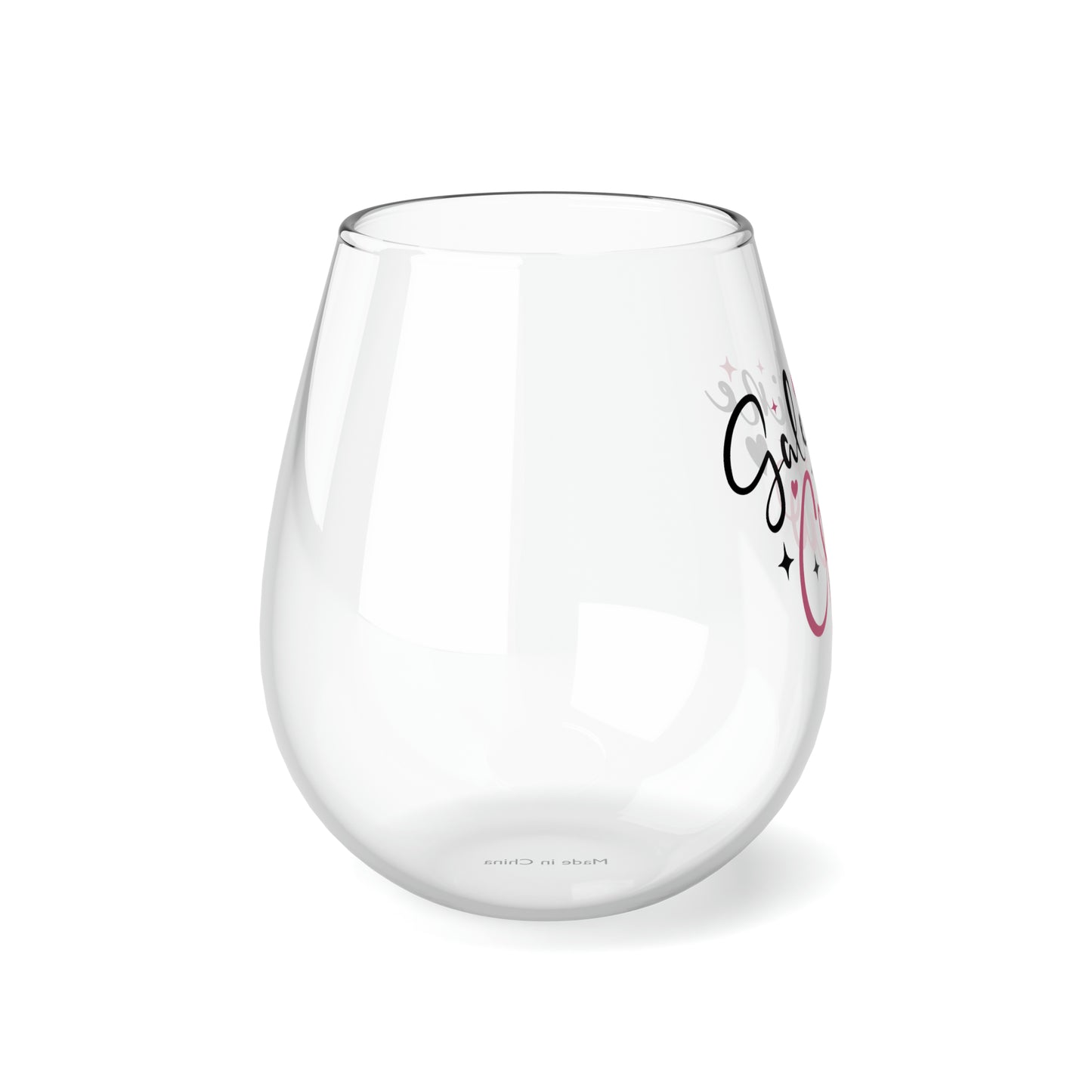 Galentine Crew Stemless Wine Glass, 11.75oz