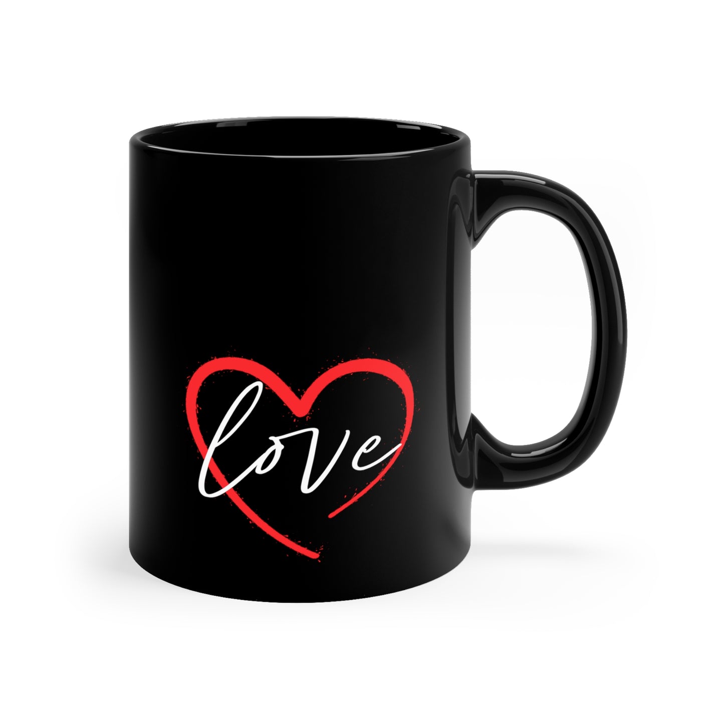 Love 11oz Black Mug