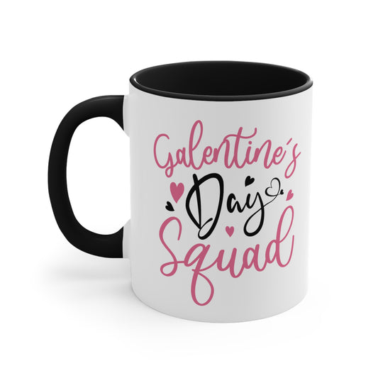 Galentine's Day Squad Accent Coffee Mug, 11oz