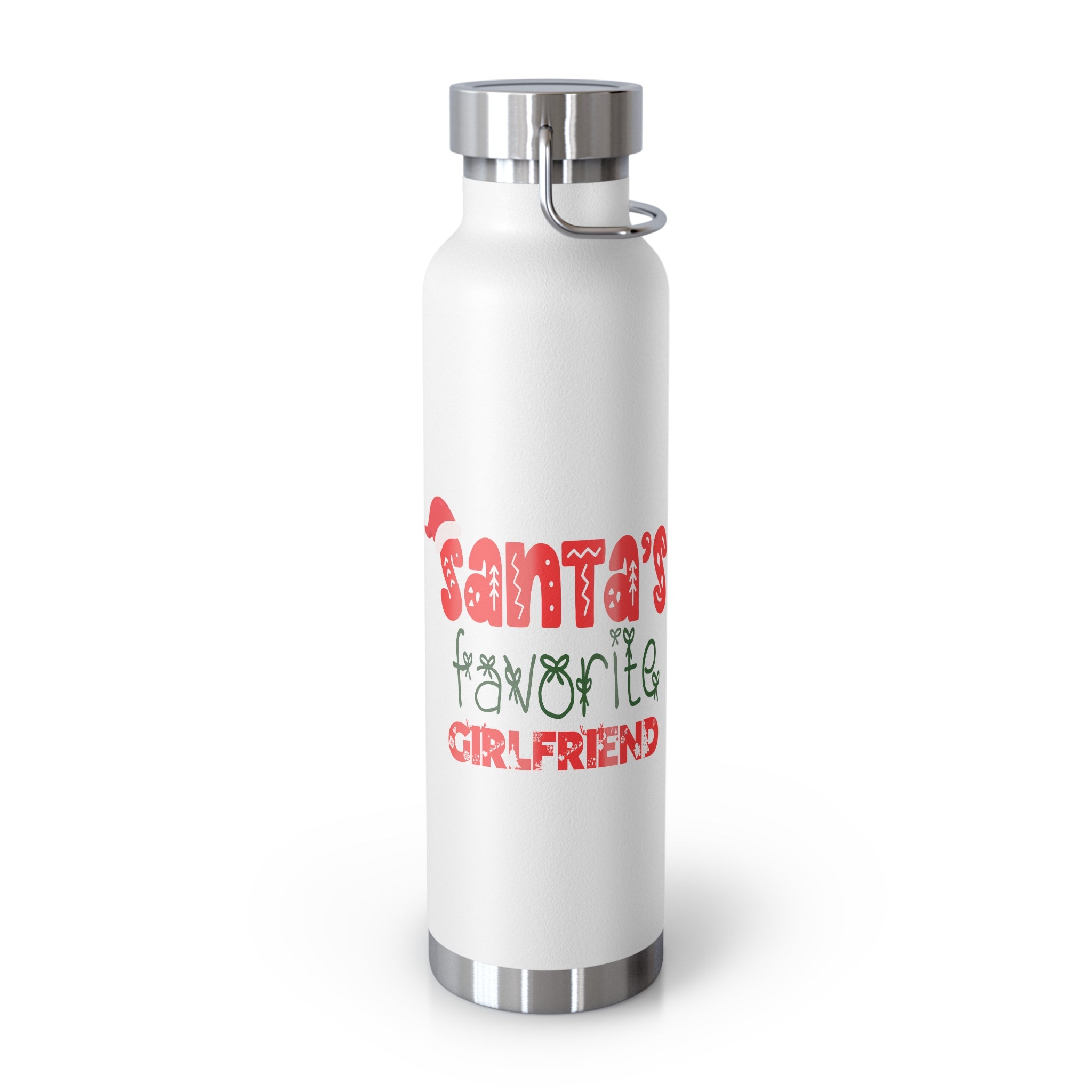 Santa's Favorite Girlfriend Copper Vacuum Insulated Bottle, 22oz