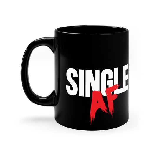Single AF 11oz Black Mug