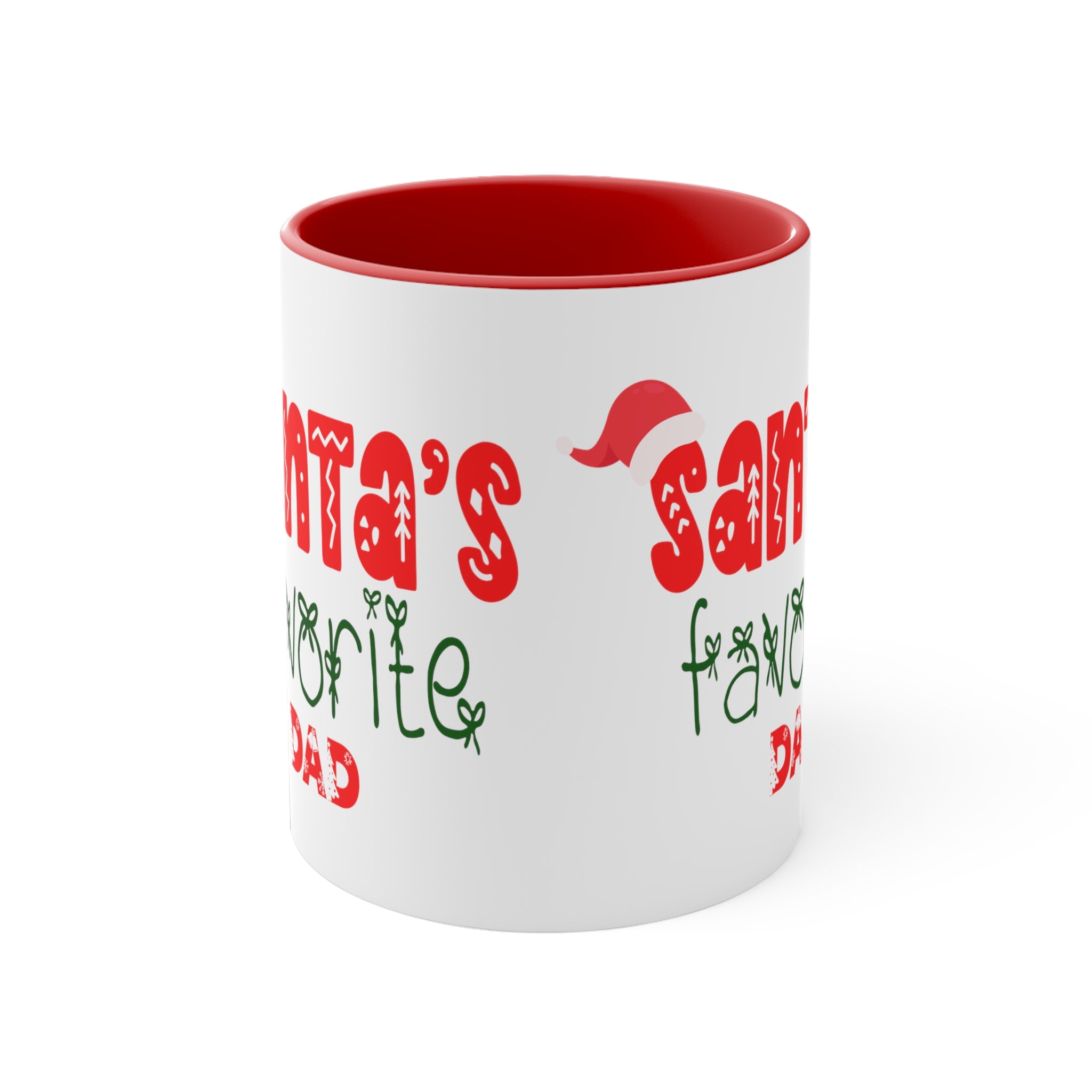 Santa's Favorite Dad Accent Coffee Mug, 11oz