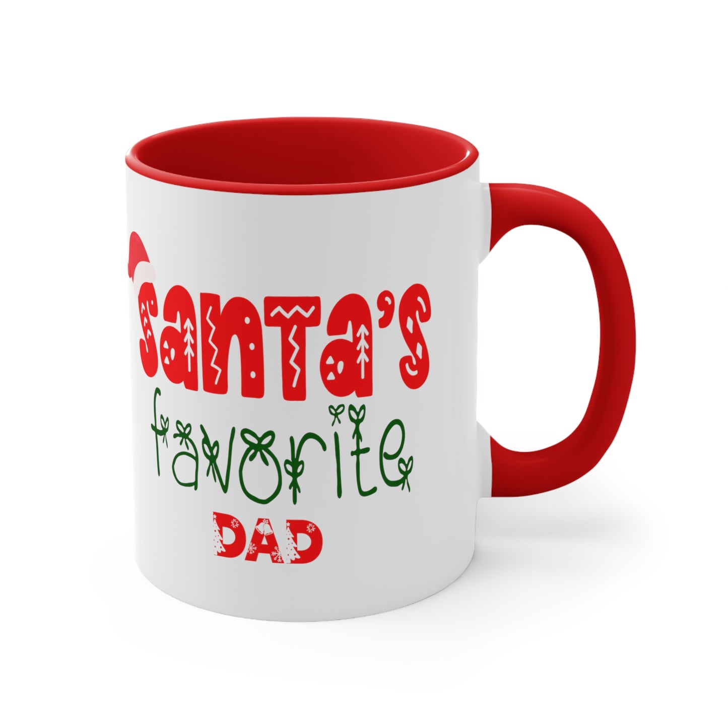 Santa's Favorite Dad Accent Coffee Mug, 11oz