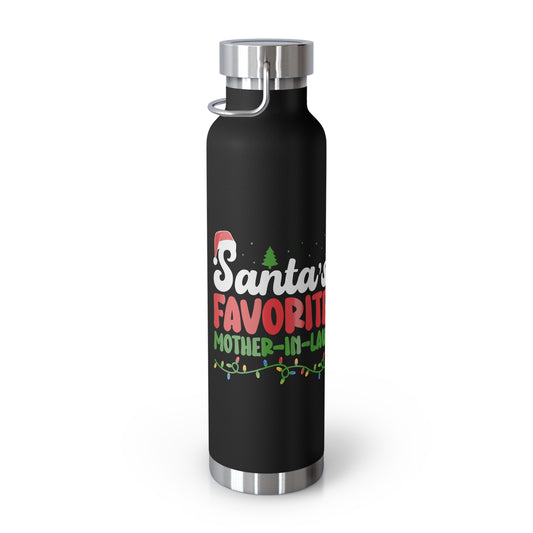 Santa's Favorite Mother-In-Law Copper Vacuum Insulated Bottle, 22oz