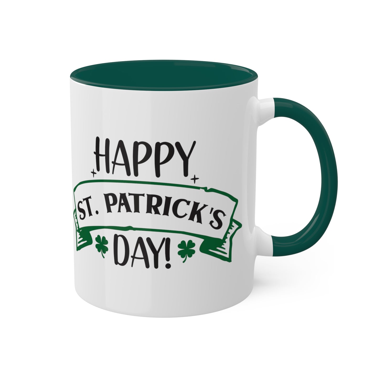 Happy St Patrick's Day Accent Mugs, 11oz