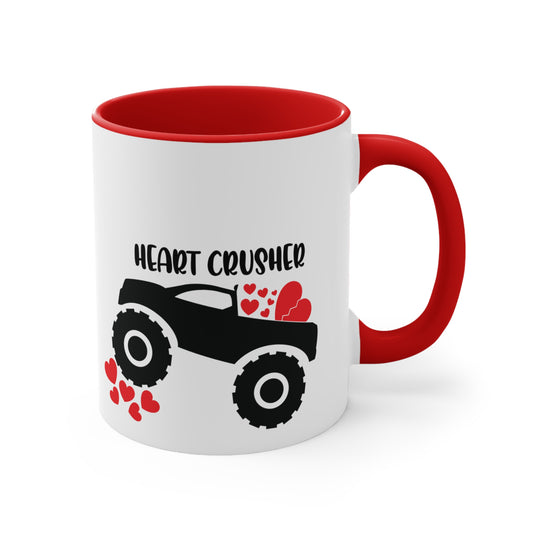 Heart Crusher Accent Coffee Mug, 11oz