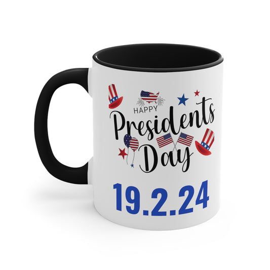 Happy President's Day 2024 Accent Coffee Mug, 11oz