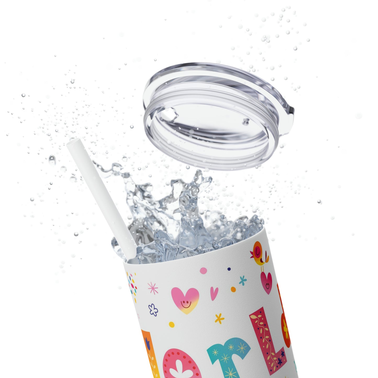 World's Greatest Mother-In-Law Skinny Tumbler with Straw, 20oz