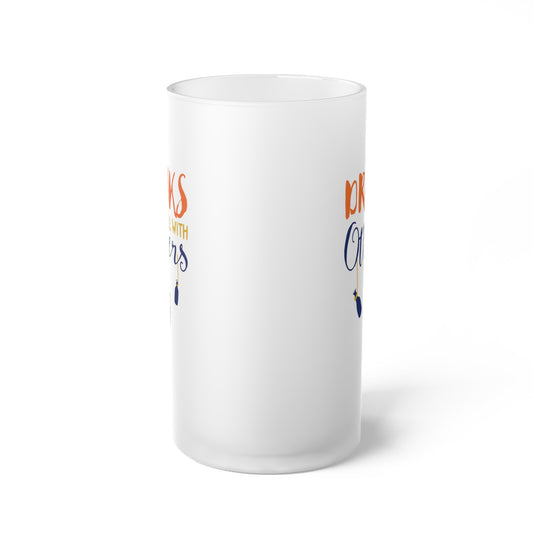 Drinks Well With Others Frosted Glass Beer Mug