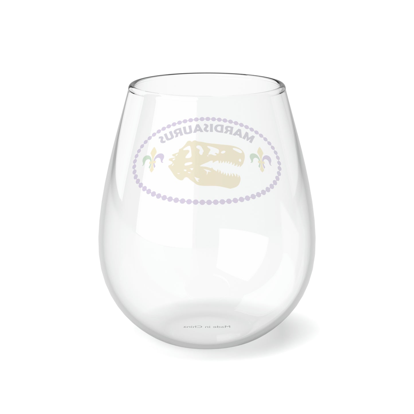 Mardisaurus Stemless Wine Glass, 11.75oz