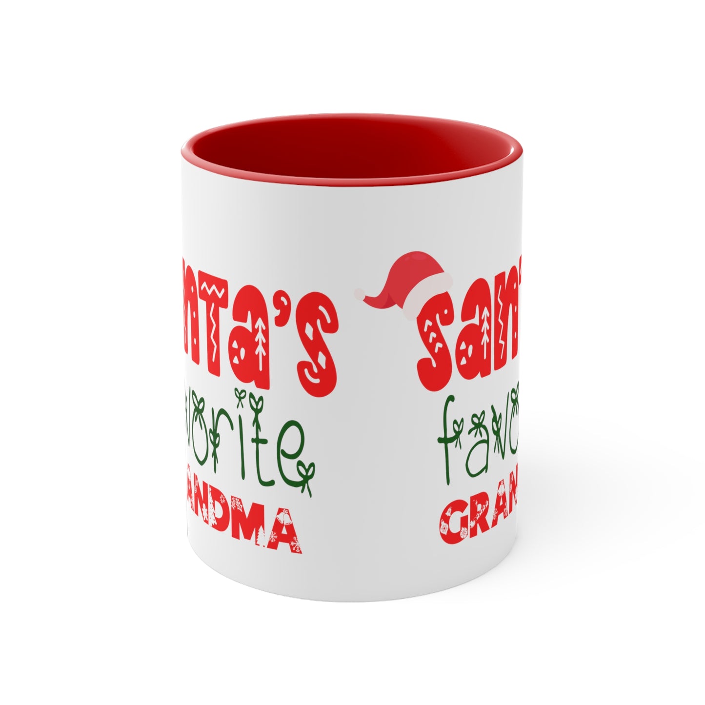 Santa's Favorite Grandma Accent Coffee Mug, 11oz
