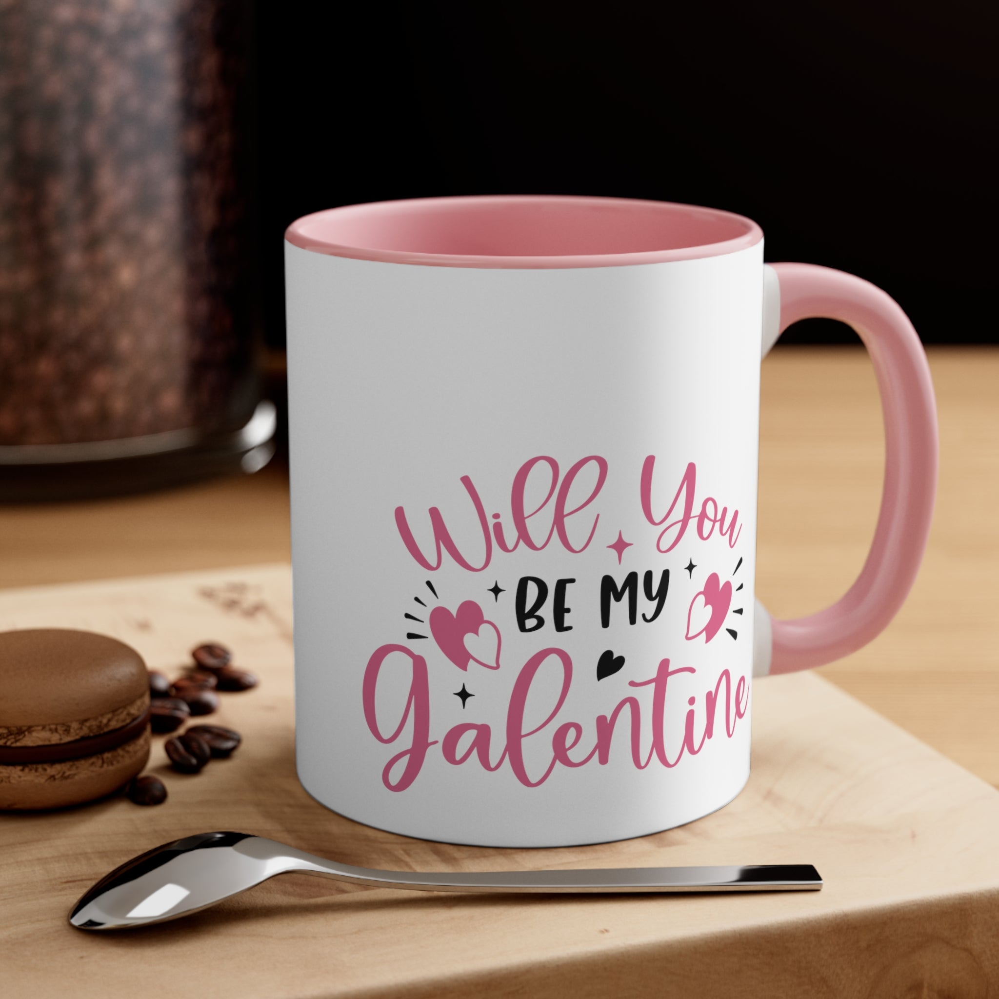 Will You Be My Galentine Accent Coffee Mug, 11oz