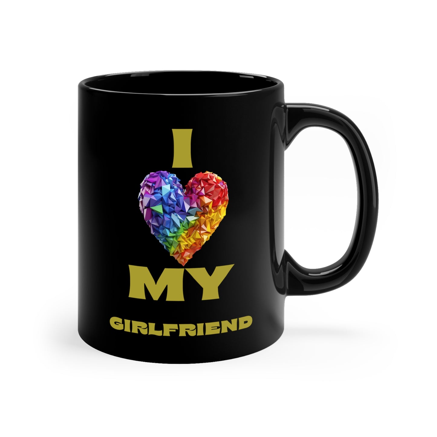 I Love My Girlfriend 11oz Black Mug