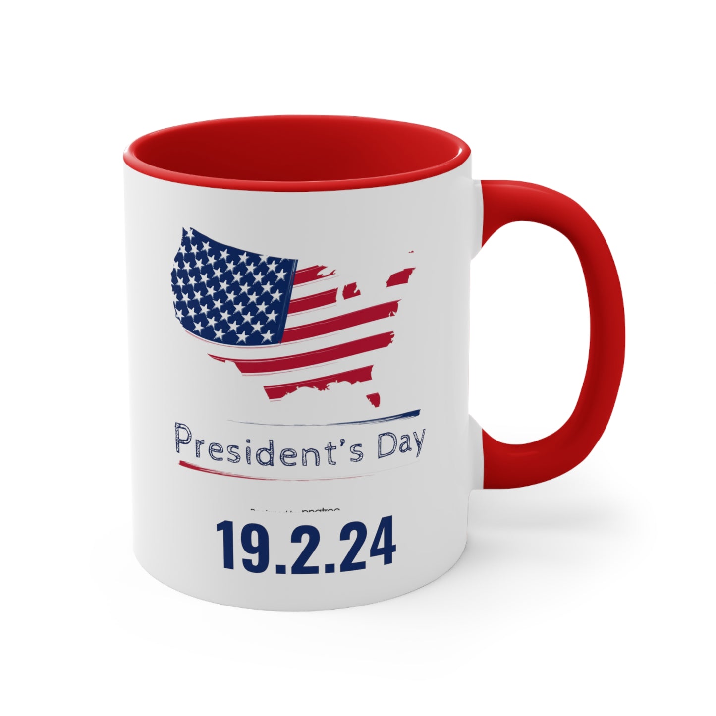 Happy President's Day 2024 Accent Coffee Mug, 11oz