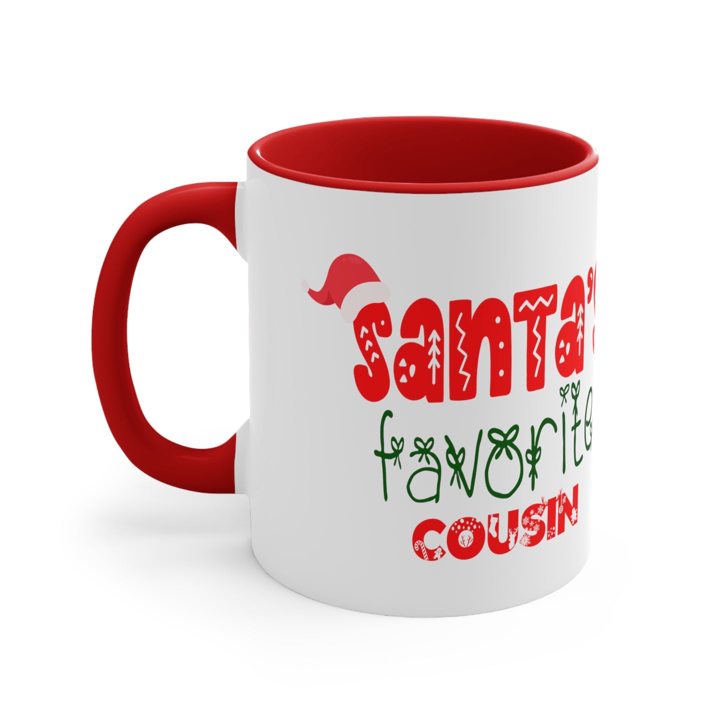 Santa's Favorite Cousin Accent Coffee Mug, 11oz