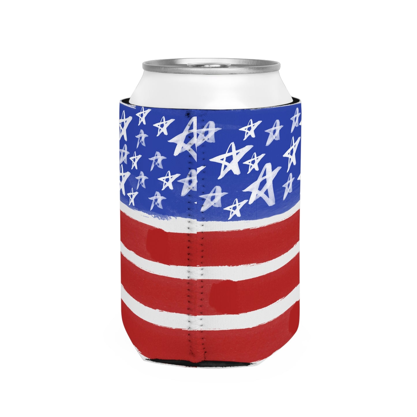 American Flag Themed Can Cooler Sleeve