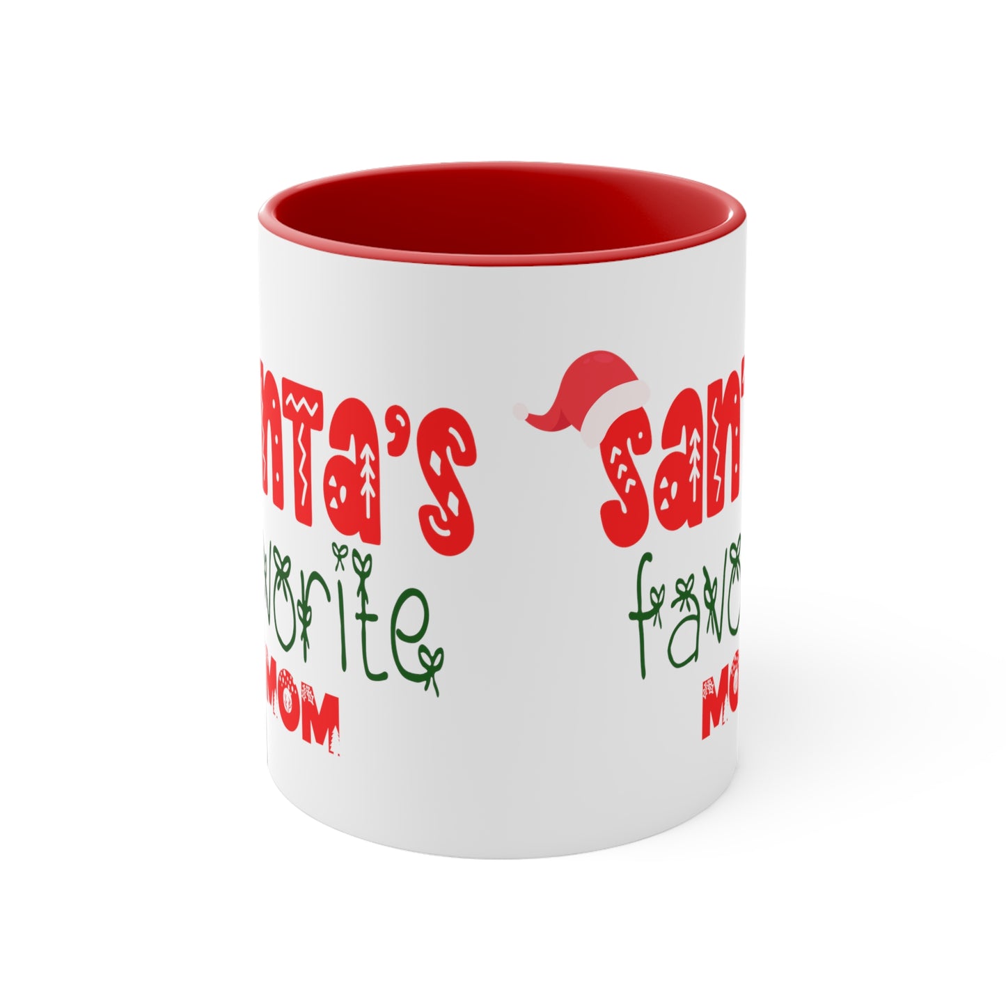 Santa's Favorite Mom Accent Coffee Mug, 11oz