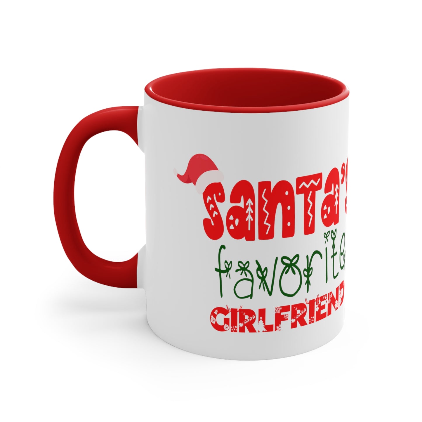 Santa's Favorite Girlfriend Accent Coffee Mug, 11oz