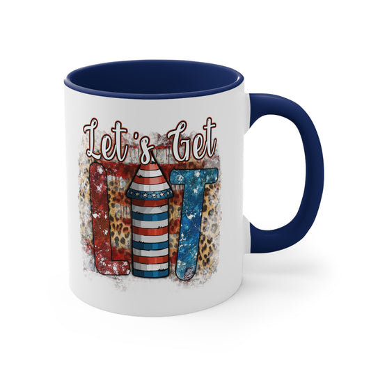 Lets Get Lit  Accent 11oz Mug