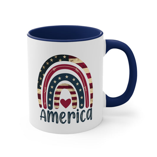 Love America Accent Coffee Mug, 11oz