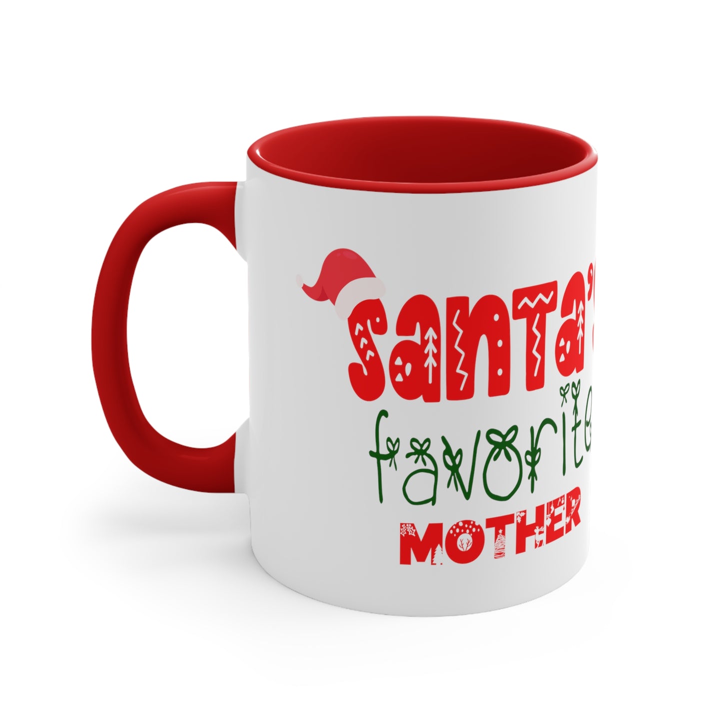 Santa's Favorite Mother Accent Coffee Mug, 11oz